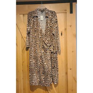 New! The Limited Plus Size 3X Faux Wrap Dress Animal Print Side Tie Waist